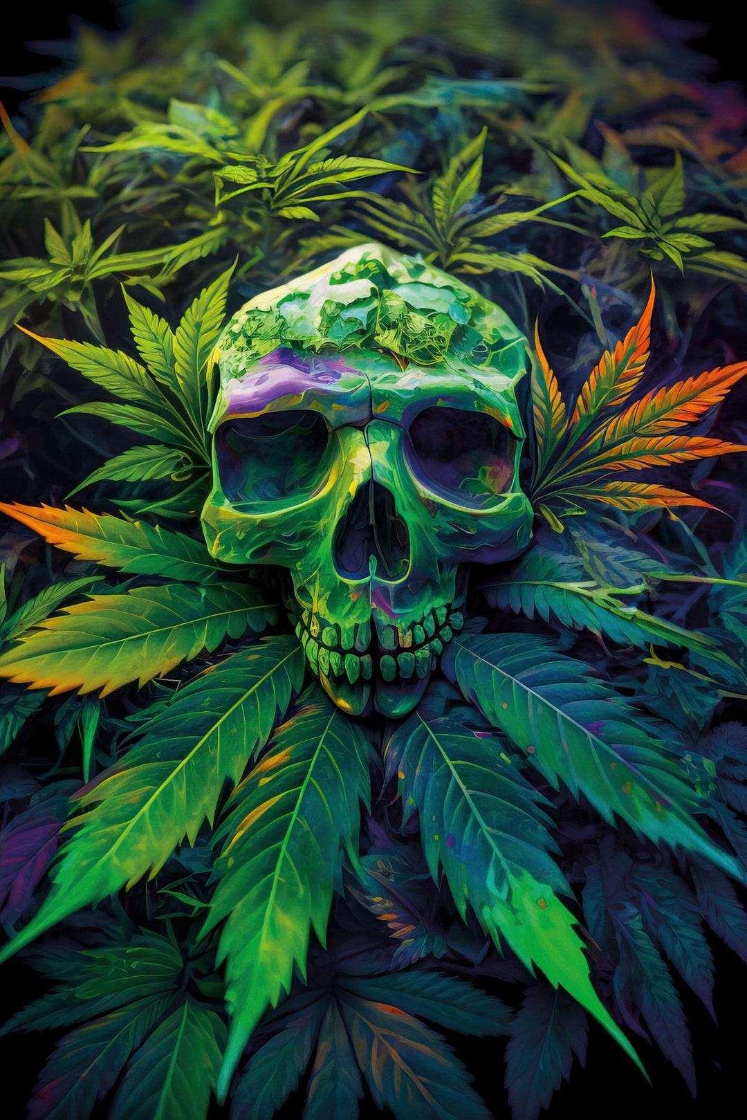 Digital skull tapestry sales