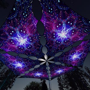 Ceiling Decoration - Enlightenment EN-TR03 – UV-Canopy – Psychedelic Party Decoration