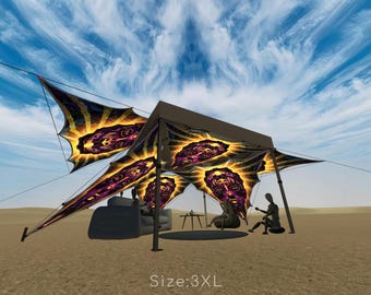 Stretch Fabric Triangle Canopy for Tents – Modular Ceiling Decor (L / 2XL / 3XL Sizes) - Astra Solaris AS-TR01
