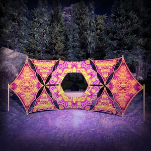 DJ-Stage Decor - Psychedelic UV-Reactive Party Decoration - Design Set lb-dn06 - Made in the USA