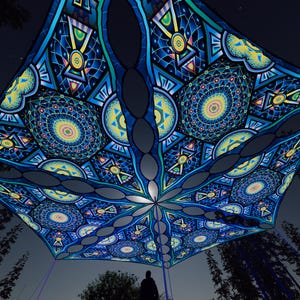 Ceiling Decoration - Midnight Ripple MR-TR01 – UV-Canopy – Psychedelic Party Decoration