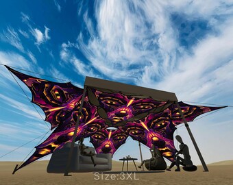 Stretch Fabric Triangle Canopy for Tents – Modular Ceiling Decor (L / 2XL / 3XL Sizes) - Astra Solaris AS-TR02