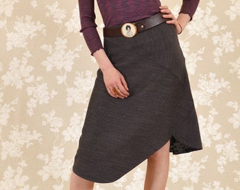 Grey asymmetric skirt Bena