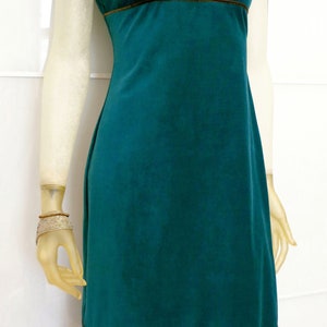 Dress BIO-Aveline: organic cotton, corduroy,petrol image 4