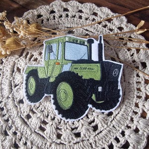 MB Trac 1300 green-yellow | Patch | Sew-on iron-on appliqué | 15.5 x 13.5 cm