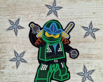 Ninja green 2 set | Ninja green 2 set | Embroidery applique | Applique for sewing and ironing
