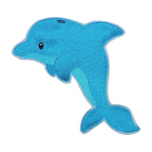Dolphin | Patch appliqué for sewing and ironing | Embroidery appliqué