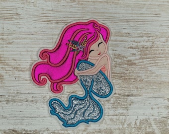 Mermaid 10| Mermaid 10 | Embroidery applique | Sew-on and iron-on applique