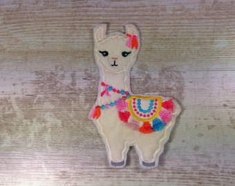 Llama pink | llama pink | Embroidered Appliqué | Applique for sewing and ironing