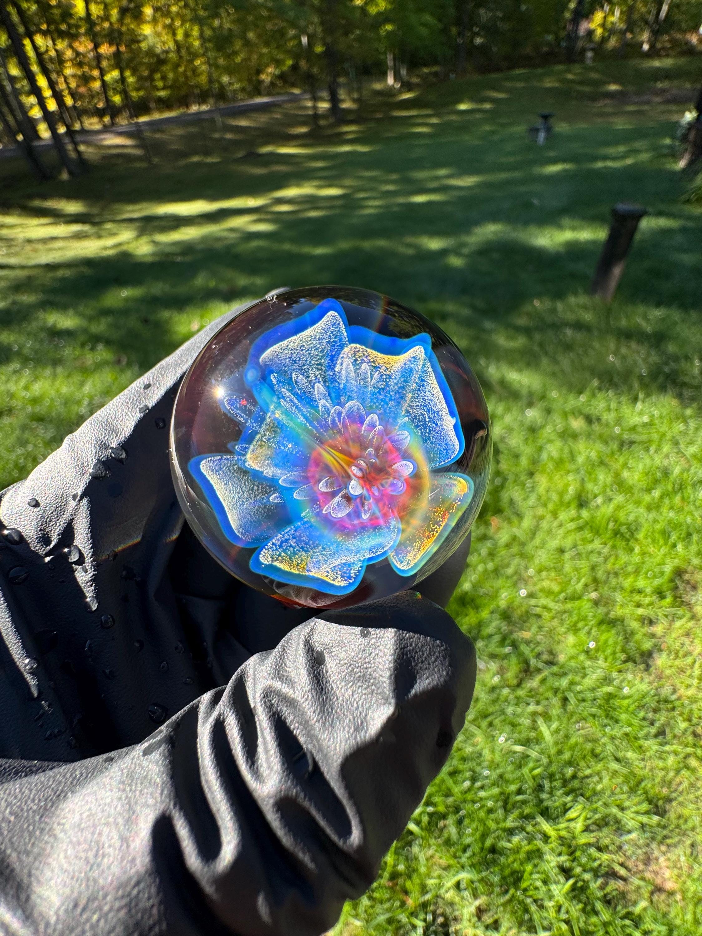 ビー玉　アート(グラス)マーブル　　アメリカ 作家もの… Signed Glass Marble - Etsy