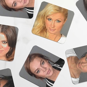 Paris, Nicole, Lindsay, Khloe Mugshot Coasters - Celebrity Mugshot Coasters Set (of 4)