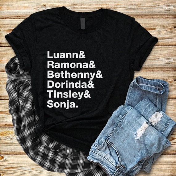 Housewives Of New York Rhony Helvetica Names T-Shirt Housewives Of New York Rhony Helvetica Names T-Shirt