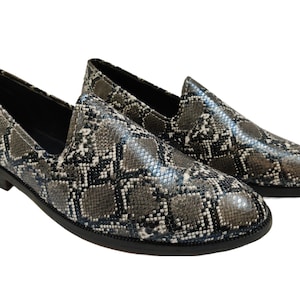 Chaussures décontractées en cuir artificiel Rexine, peau de serpent, mocassins à motif peau de serpent, mocassins texturés en peau de serpent, Slipon pour hommes, cuir artificiel Rexine