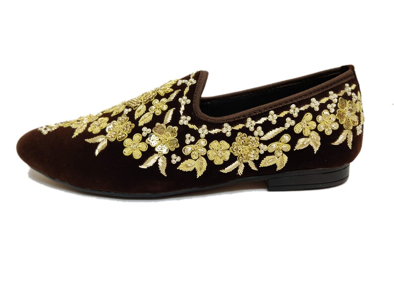 Hand Made Zardozi Slippers for Men Indian Wedding Loafers Etsy
