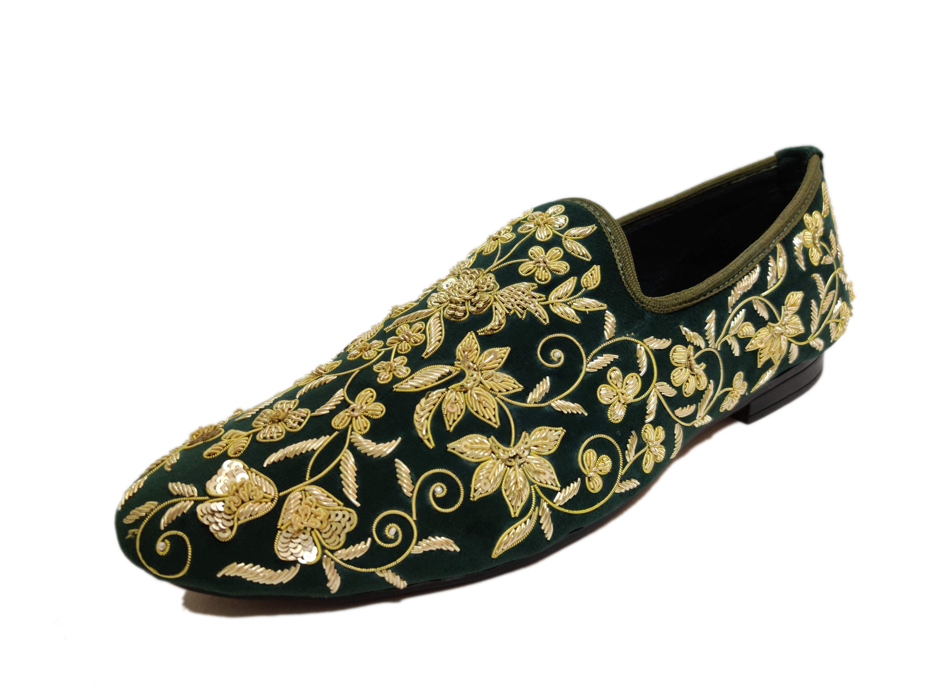 Hand Made Zardozi Slippers for men Indian Wedding loafers Etsy