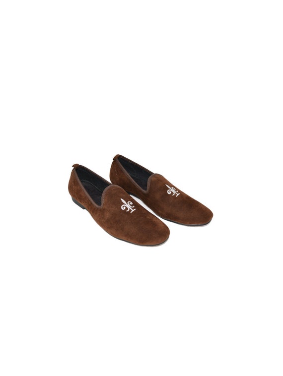 mens velvet slip on loafers