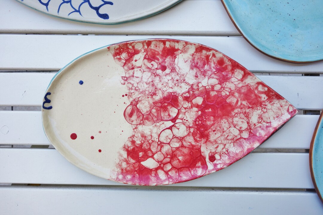 Fish, Plate, Handmade Plate, Marine Style Decoration Etsy