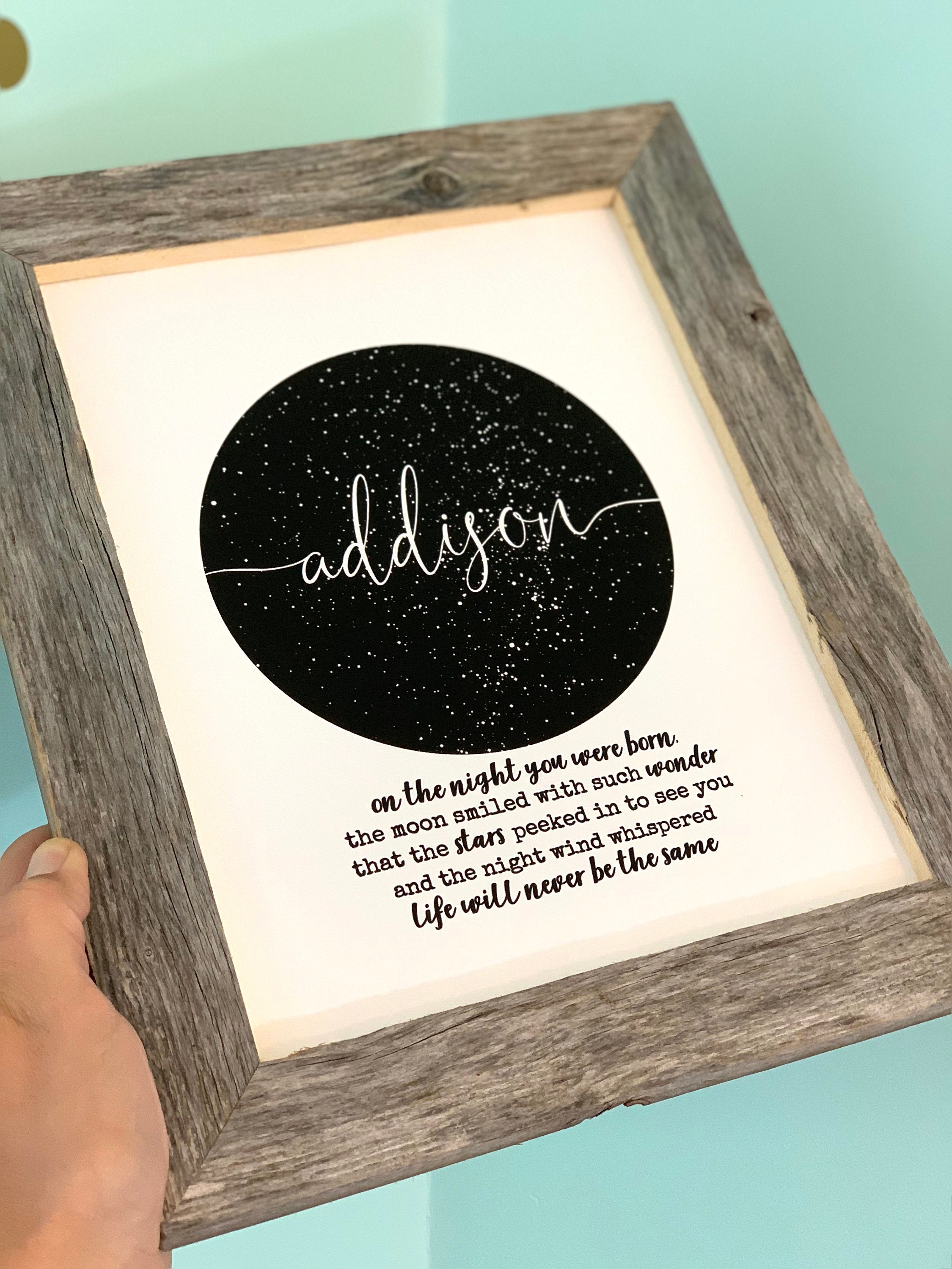 On the Night You Were Born Star Map Print Baby Shower Gift Etsy