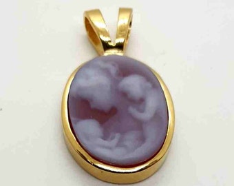 Gemstone pendant mother and children special color