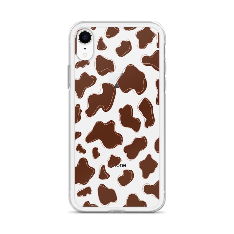 Cow Print Clear iPhone Case