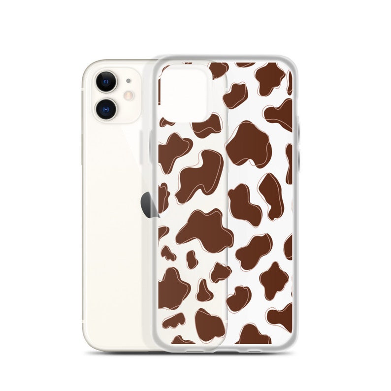 Cow Print Clear iPhone Case