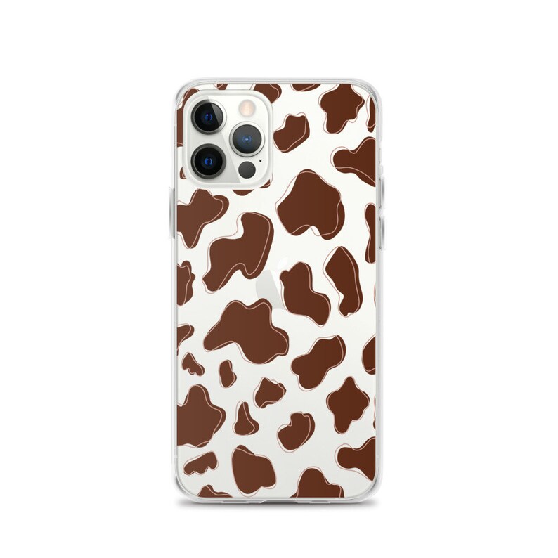 Cow Print Clear iPhone Case