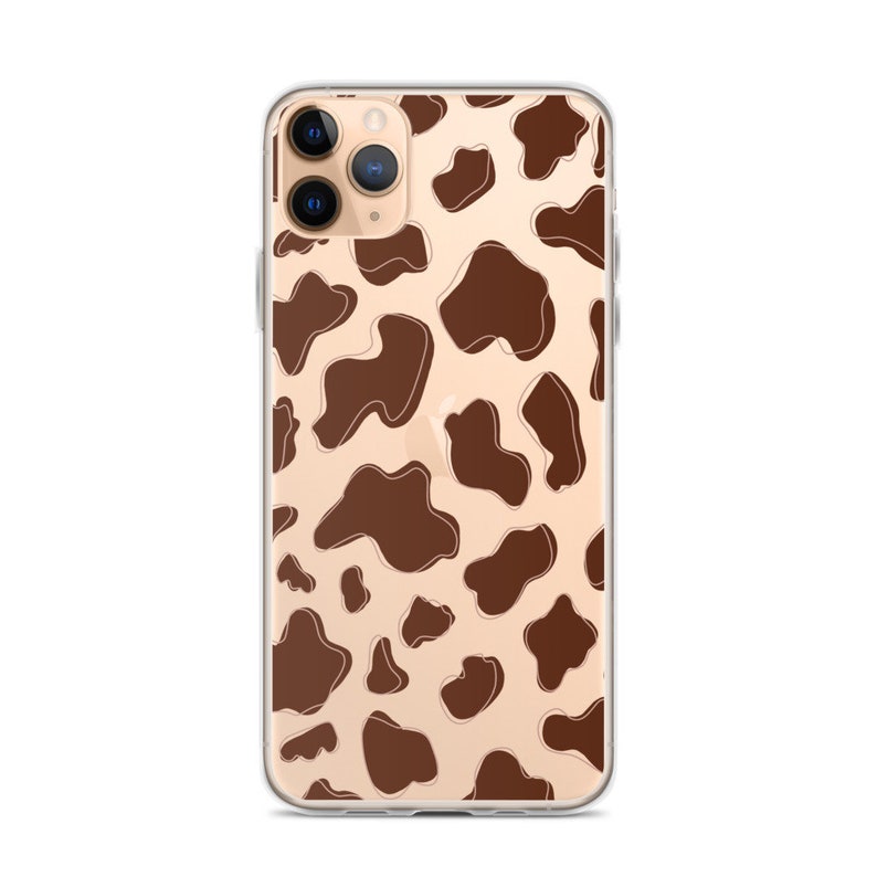 Cow Print Clear iPhone Case
