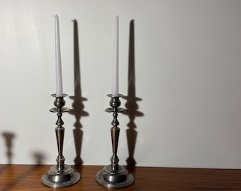 Pair of Vintage Silver Plated Candlesticks
