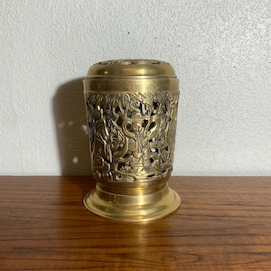 Vintage Brass Chinese Incense or Candle Burner