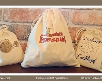 Juego ~ 1x Juego de posavasos ~ 1x Juego de burro con 81 piezas ~ 1x Cabeza de pez Stuhrer ~