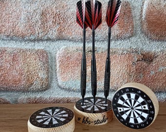 Soporte de dardos de madera ~ decoración ~ 3 dardos ~ dardos ~ flechas