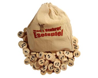 Wooden donkey game ~ with 121 pieces for 2 -10 players