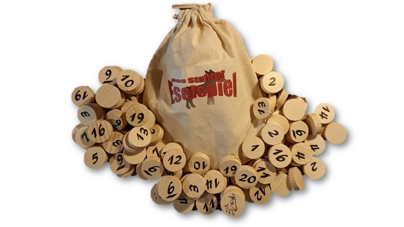 Eselspiel aus Holz mit 121 Spielsteine für 2 10 Spieler Bild 1