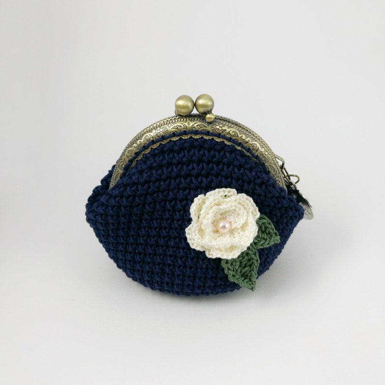 navy blue coin purse