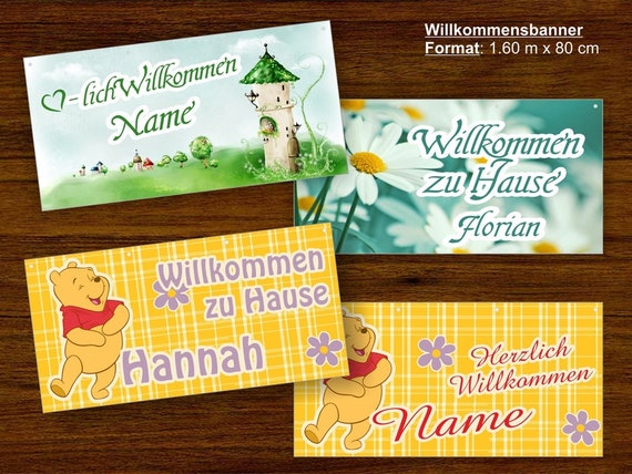 Welcome Banner Baby Banners Birth Gift Etsy