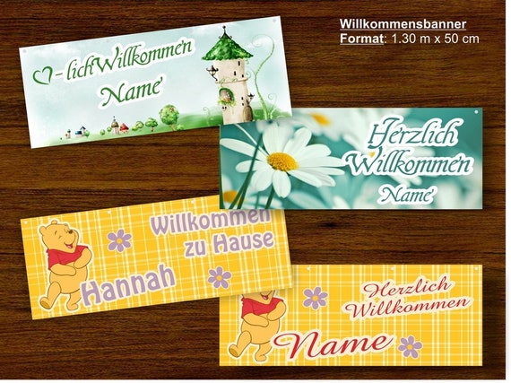 Welcome Banner Baby Banners Birth Gift Etsy