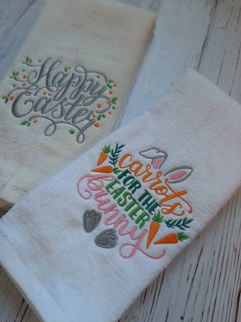 Easter Velour Hand Towels Easter Easter Bath Hand Towels Etsy
