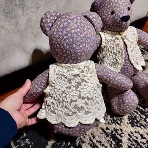 Memory Bear With Vest ,custom Made Keepsake Bearswith Memory Heart ...