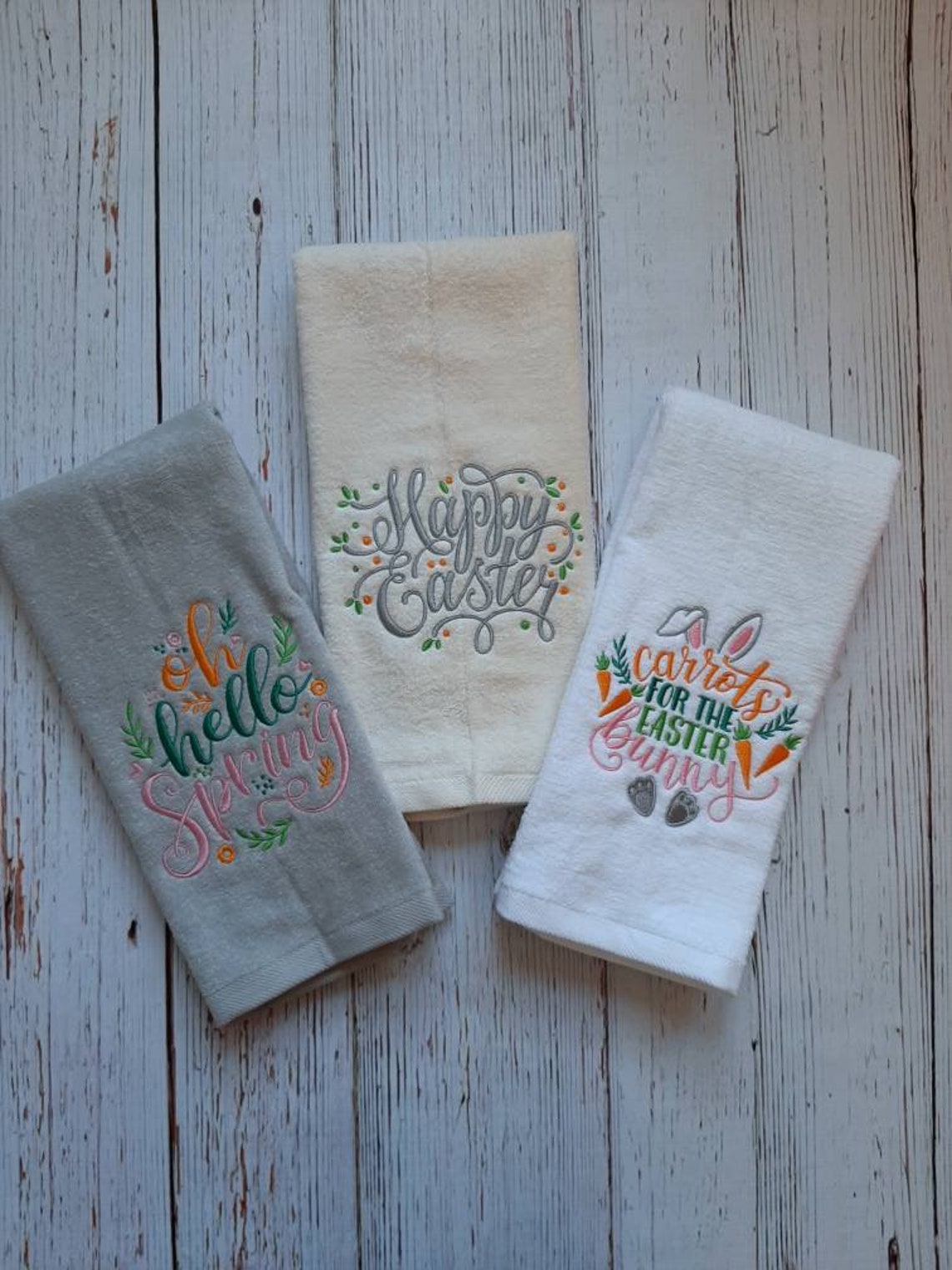 Easter Velour Hand Towels Easter Easter Bath Hand Towels Etsy