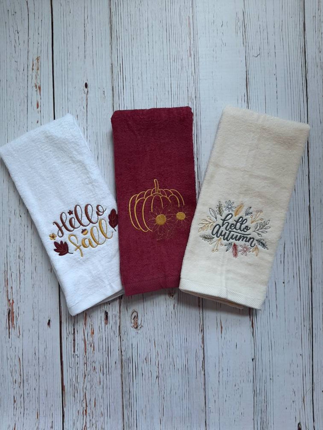 Fall Velour Hand Towels Fall Autumn Bath Hand Towels Fallhand