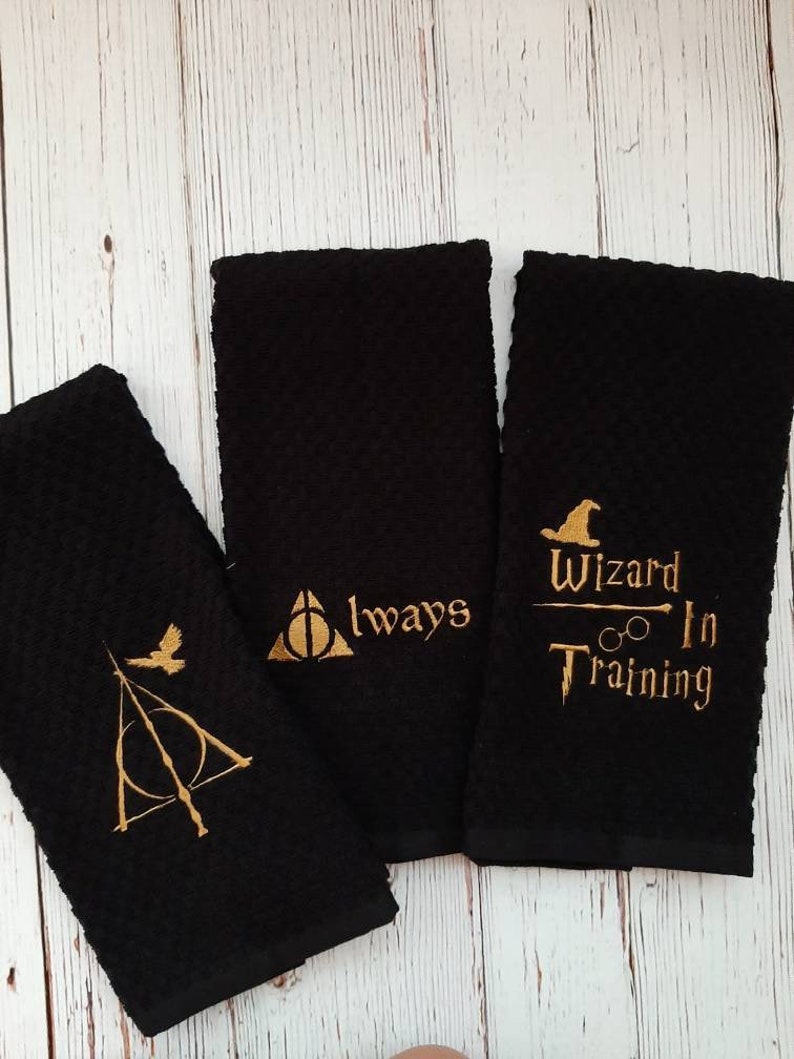 Harry Potter Inspired Hand Towels Deathly Hallow Hand Towel Etsy