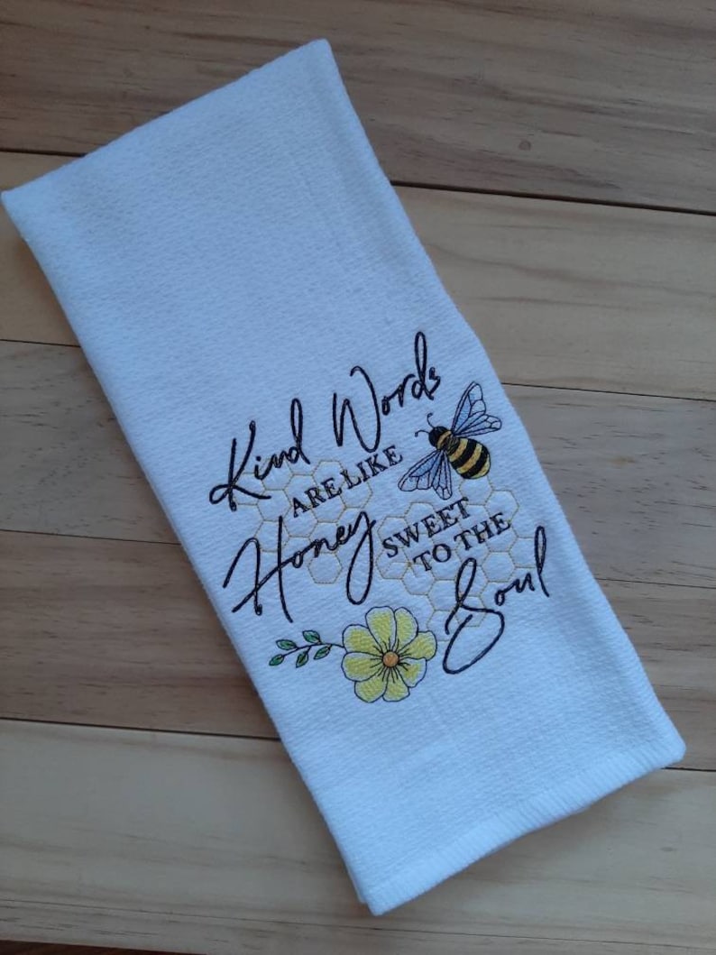 Coffee Lover Hand Towels Kindness Kitchen Hand Towel Mothers Day Gift Bee Kind Hand Towel Kitchen Hand Towels