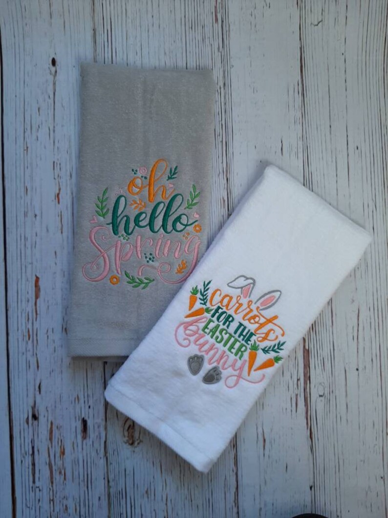 Easter Velour Hand Towels Easter Easter Bath Hand Towels Etsy