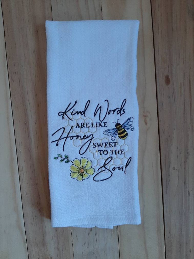 Coffee Lover Hand Towels Kindness Kitchen Hand Towel Mothers Day Gift Bee Kind Hand Towel Kitchen Hand Towels