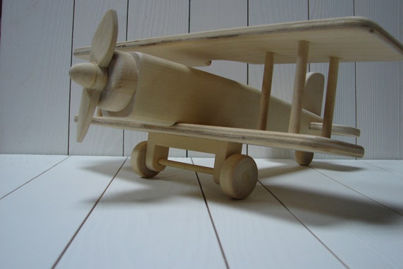 wooden biplane