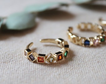 Little Stones Ring • Cute Ring • Minimalist Ring • Rainbow Gold Ring • Perfect Gift for her • Dainty Gold Ring • Adjustable gold ring