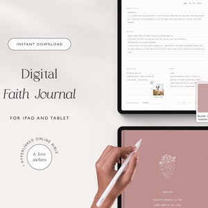 Digital Faith Journal: Blush Christian Planner for Goodnotes (PDF)