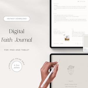 Digital Faith Journal: Devotional Bible Study, Goodnotes Planner (PDF)