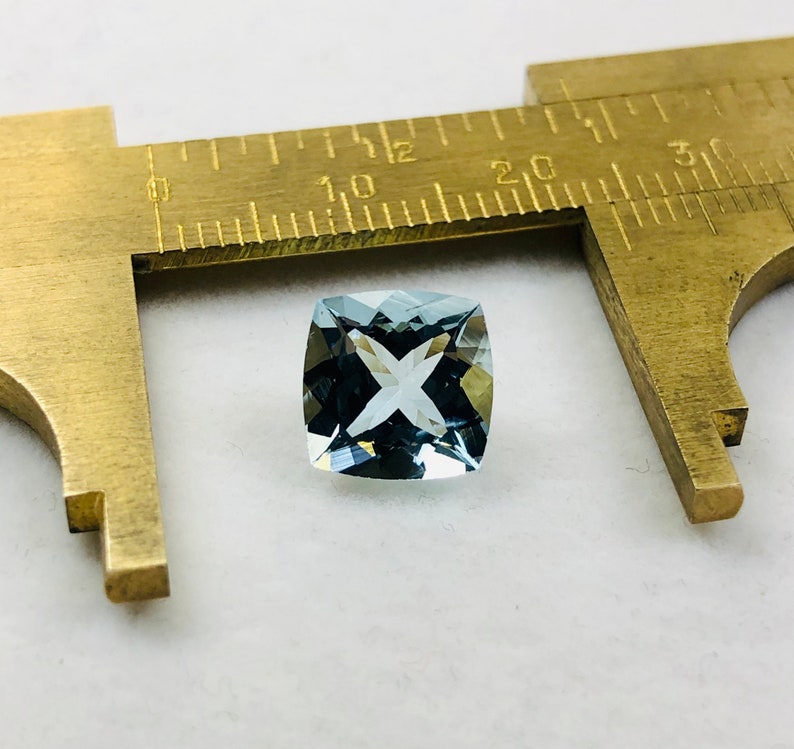 Aquamarine Gemstone,Natural Aquamarine,Loose Aquamarine,Faceted Aquamarine cushion,aquamarine jewelry,mothers day gifts9X9X5MM sz,2.60 Cts