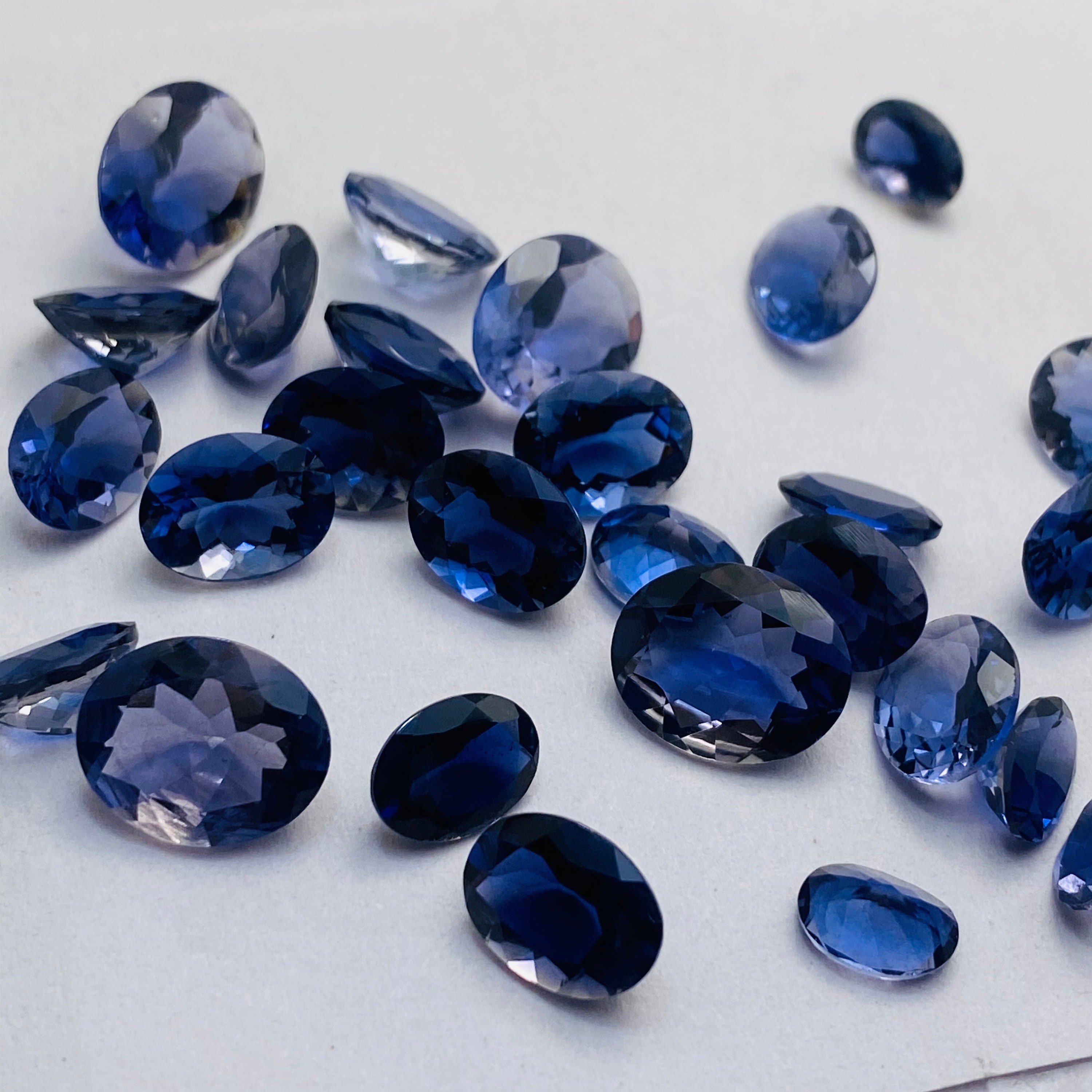 6x46x88x98x10mm iolite Gemstone lotNatural ioliteFaceted Etsy
